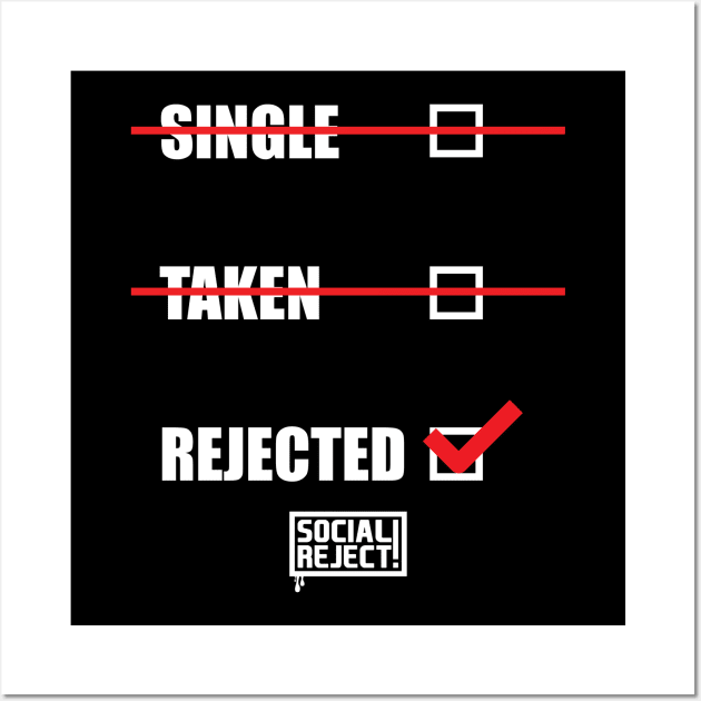 Rejected Ticked (White) Wall Art by Social Reject!